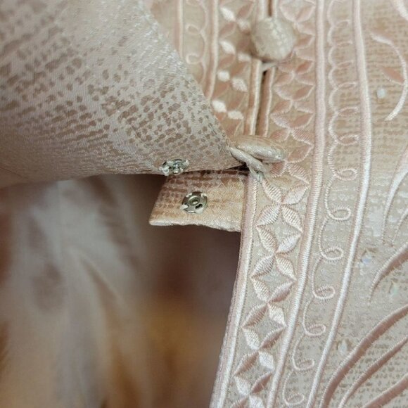 Adrianna Papell Silk Blazer Jacket Embroidered 6 - Picture 3 of 11